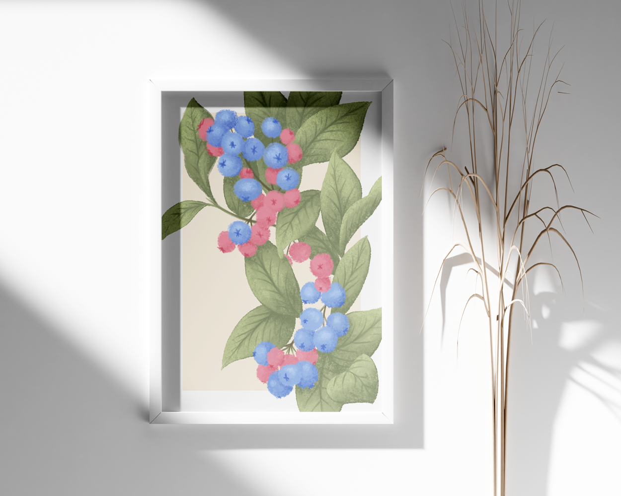 Blaubeeren Illustration Poster B2