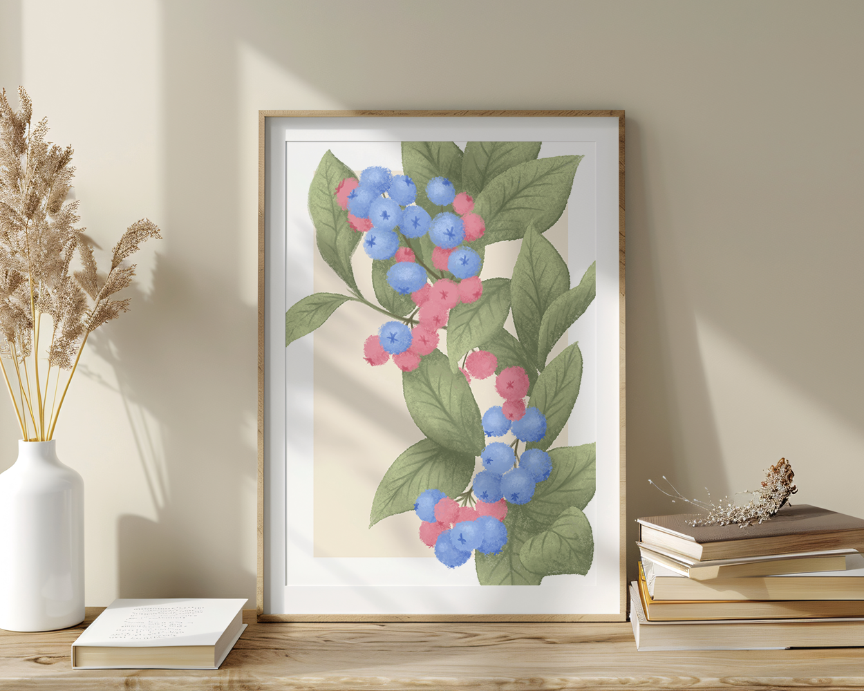 Blaubeeren Illustration Poster B2