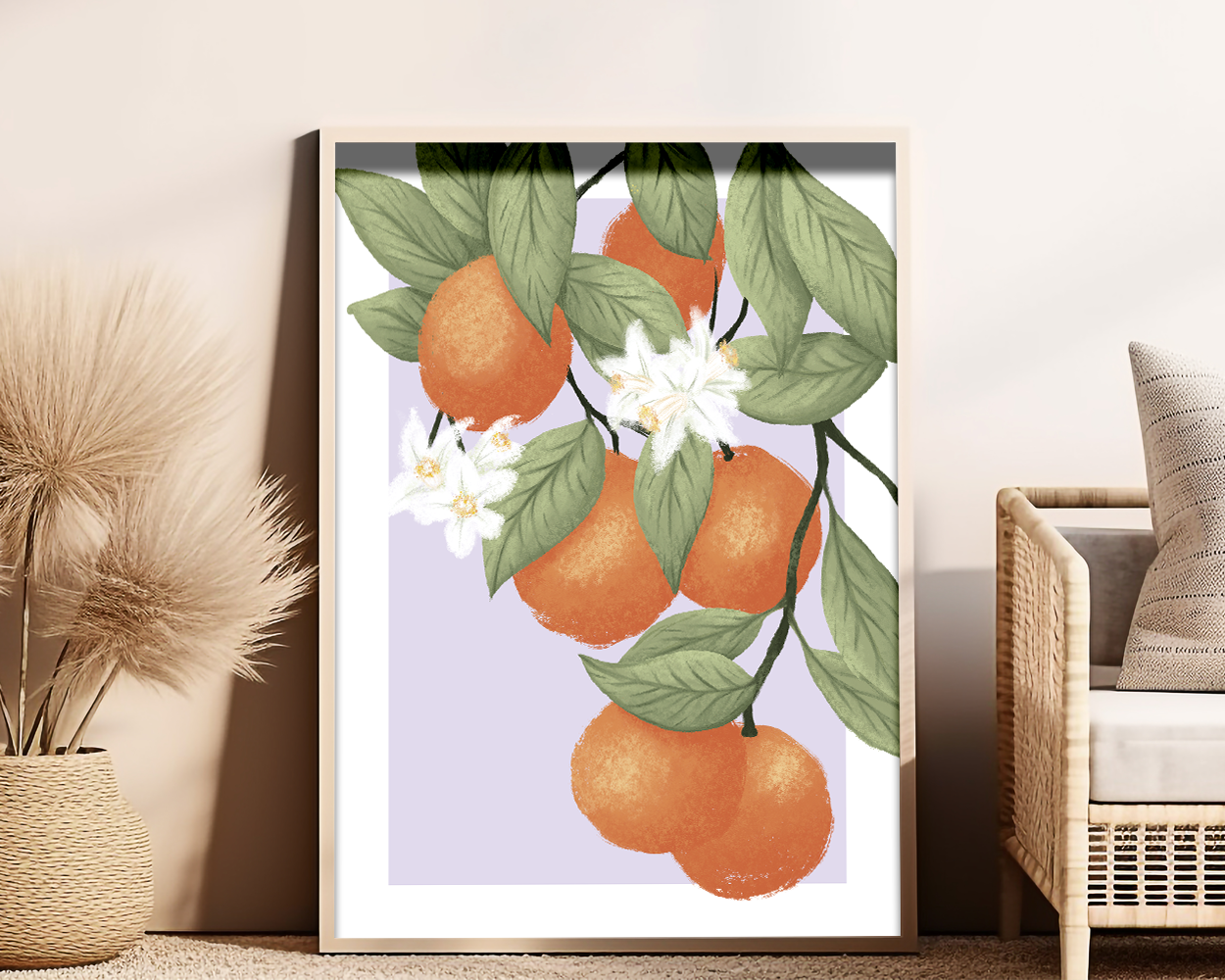Orangen Illustration Poster B2