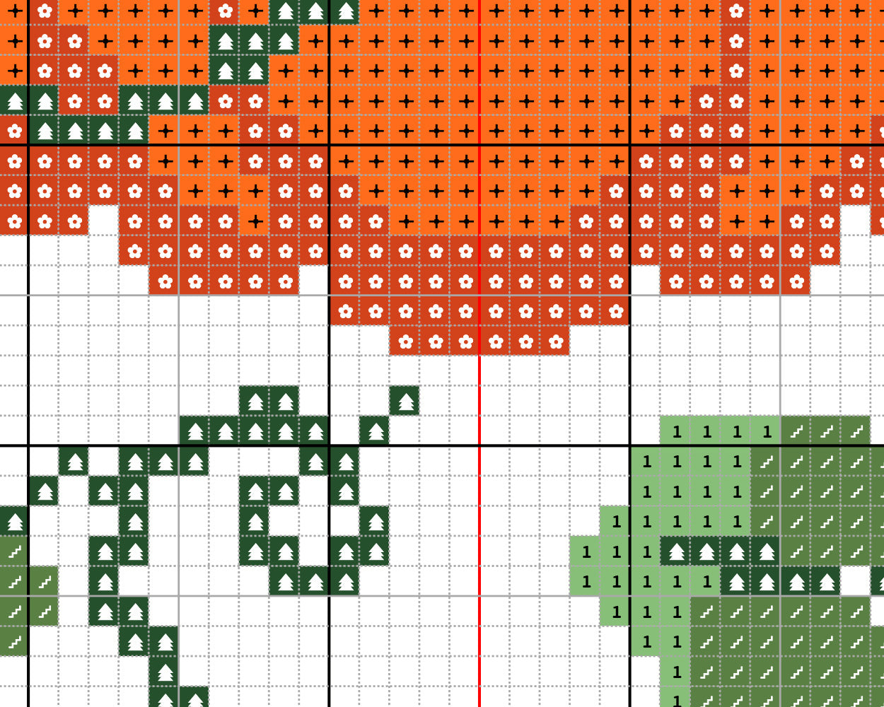 Halloween Kürbis Kreuzstich Vorlage - PDF Download