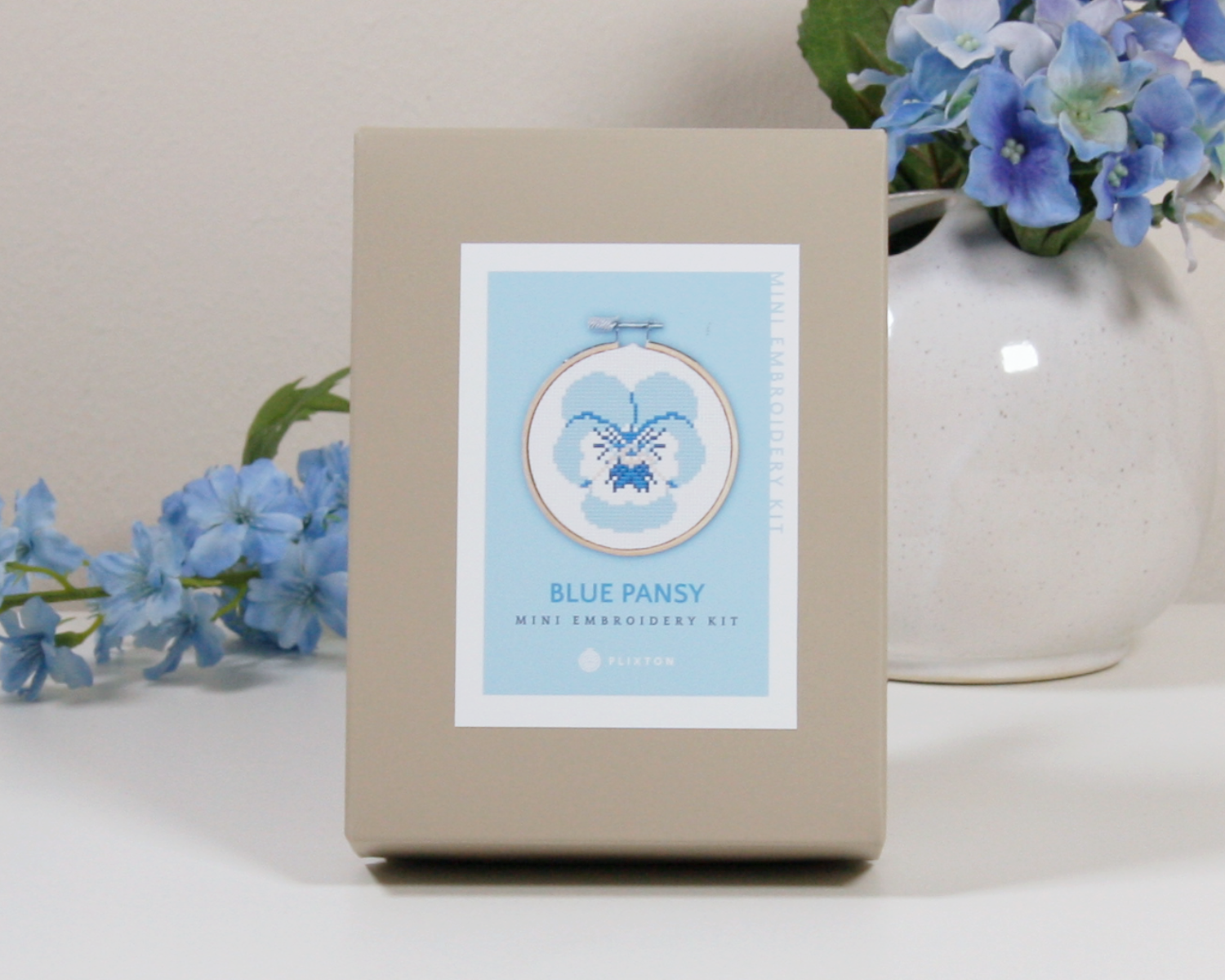 Feilchen Blume Kreuzstich-Set – Blume Mini Stickset