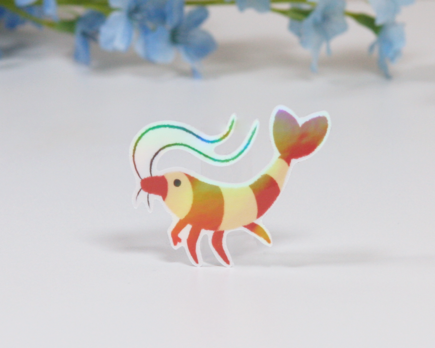 Shrimp - Glitzernder Vinyl-Sticker