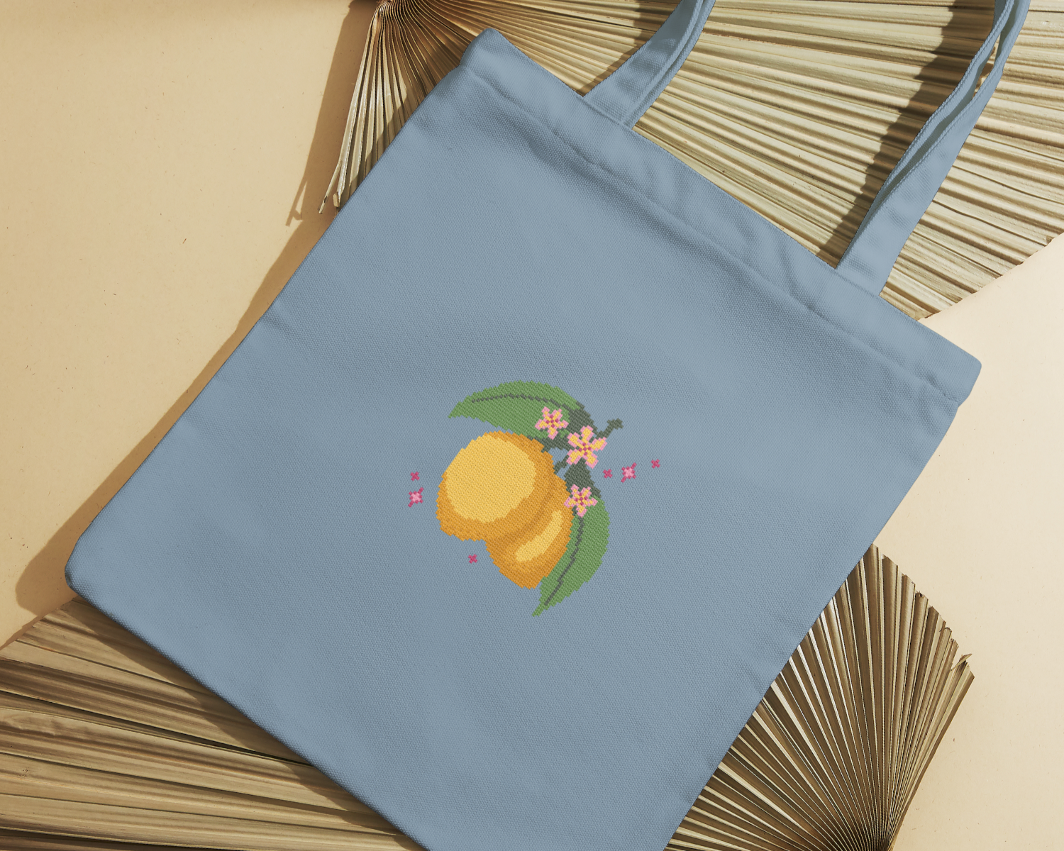 Zitrone Kreuzstich-Set mit Jutebeutel