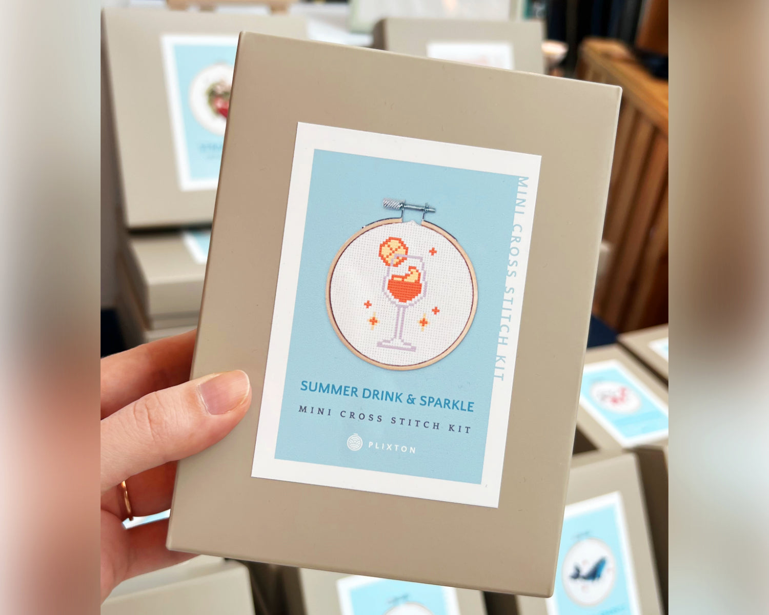 Sommer Getränk Kreuzstich-Set – Mini Stickset