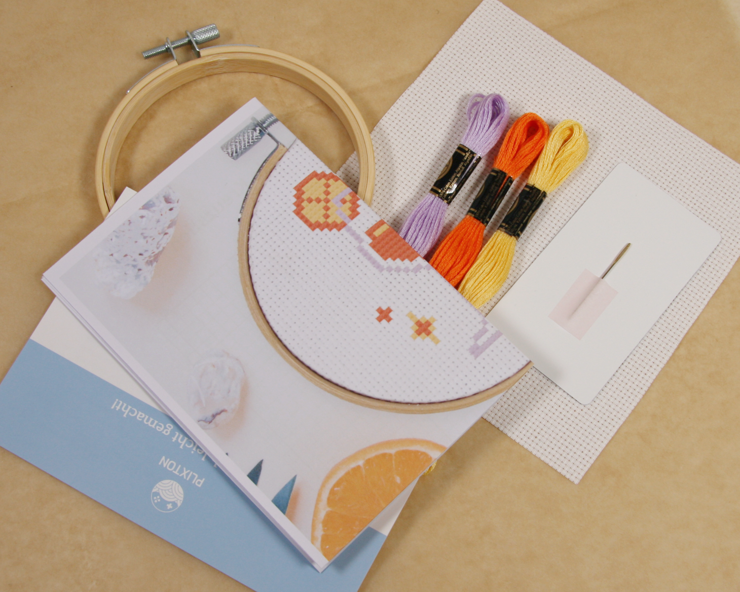 Sommer Getränk Kreuzstich-Set – Mini Stickset