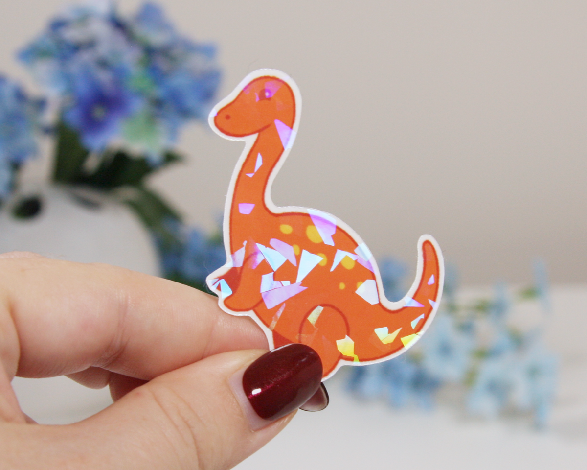 Brachiosaurus - Glitzernder Vinyl-Sticker