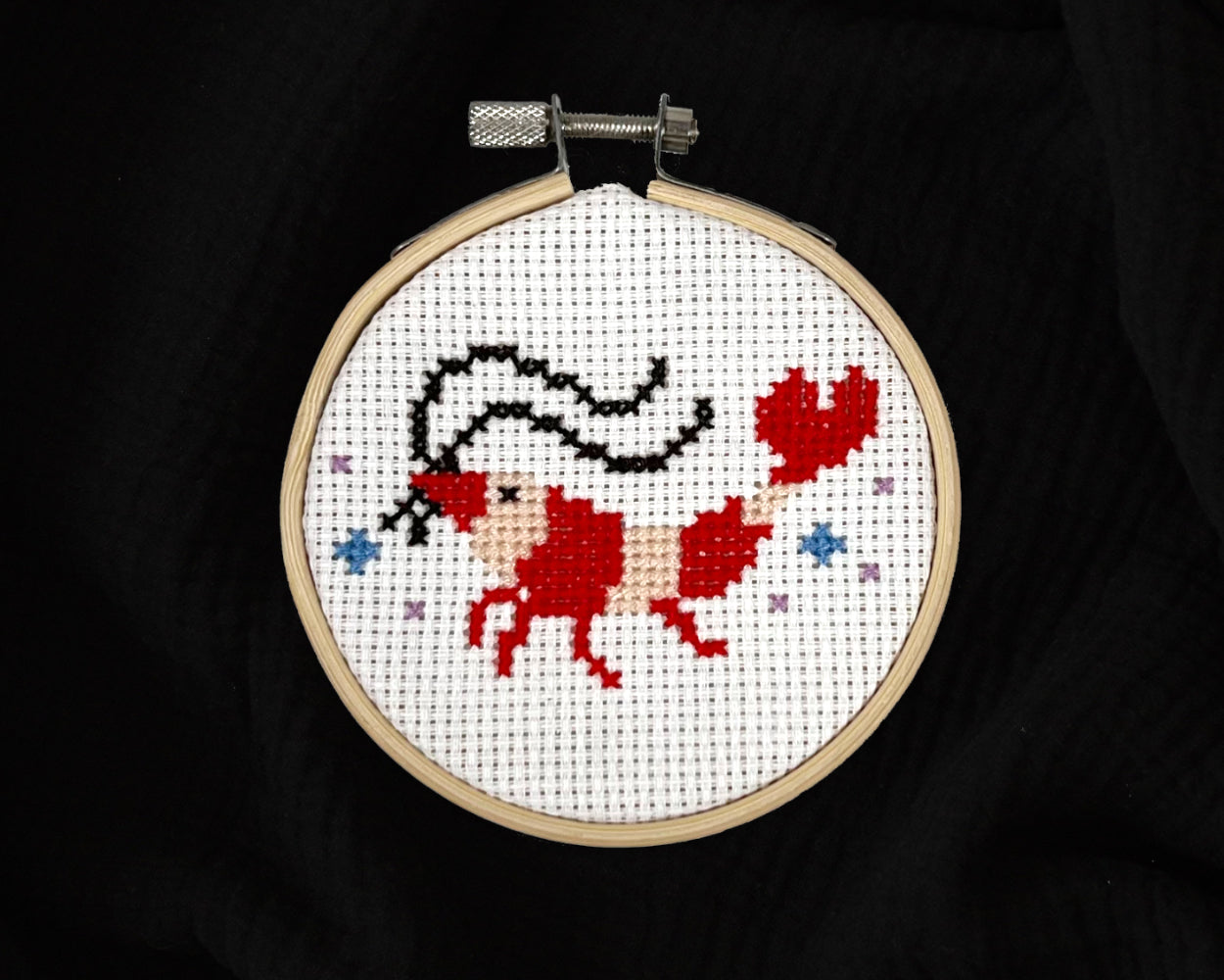 Shrimp auf dunklem Hintergrund