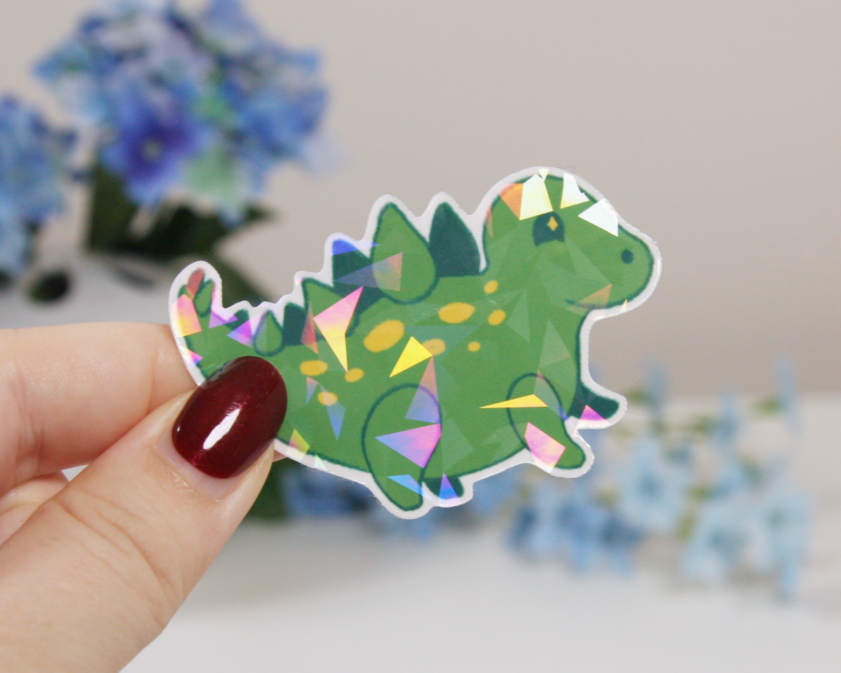 Stegosaurus - Glitzernder Vinyl-Sticker