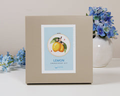 Lemon Kreuzstich-Set – Stickset mit Zitronenmotiv für Anfänger | PLIXTON