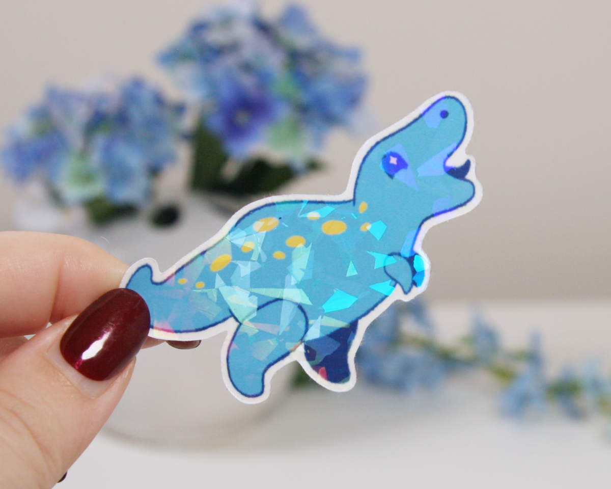 T-Rex - Glitzernder Vinyl-Sticker